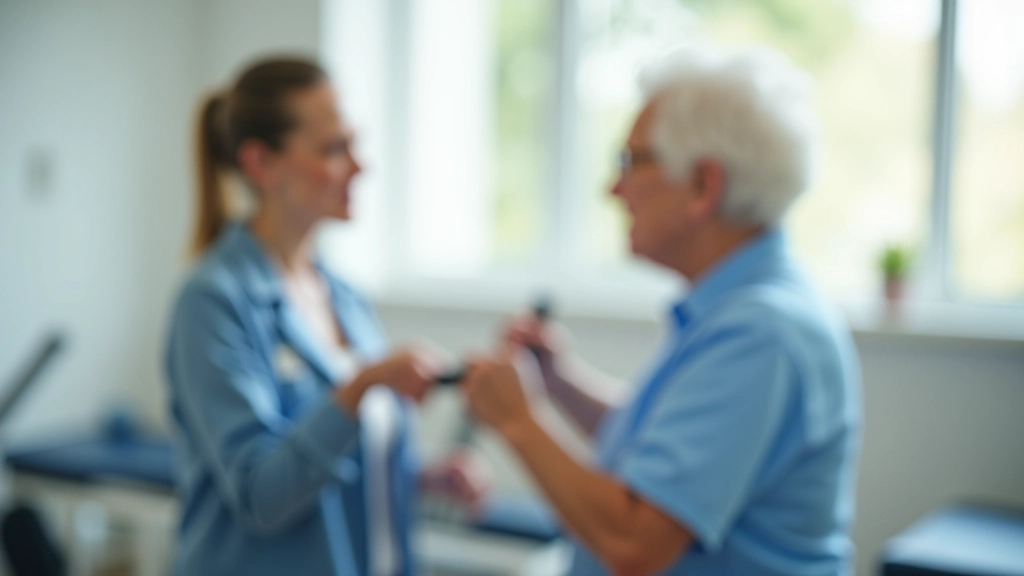 Modern rehabilitation clinic with exercise equipment, parallel bars, and therapy stations designed for elderly patient recovery